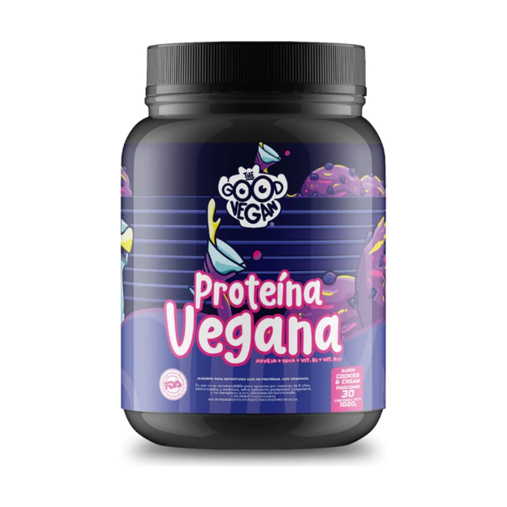 Proteína vegana sabor Cookies & Cream 1kg